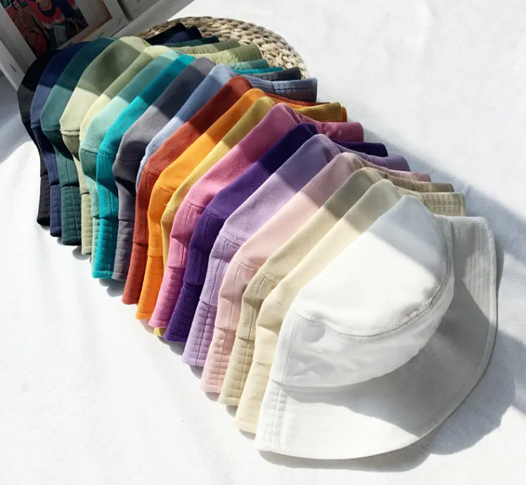 High quality plain blank cotton hats wholesale custom printed bucket hat
