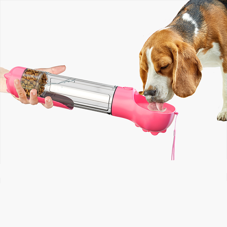 Amazon Hot Sale Portable Pet Outdoor Water Feeder Dog Plastic Travel Bottle Water Dispenser