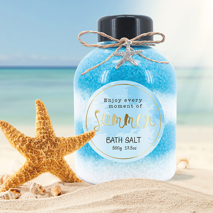 Private Label Organic Double color Dead Sea Salt Bath Salts Relaxing Crystal Bath Salt