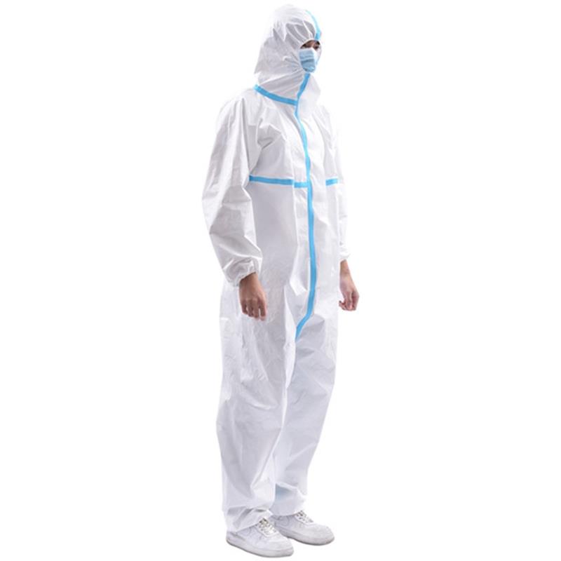 Одноразовые CE Cat III Тип 3B/4B/5B/6B защитная одежда Комбинезон всего тела Ppe изоляции химического для больницы Hazmat костюм