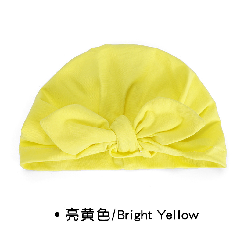 Cute baby Bow hats Bright Pink Child turban hat babies- Adjustable