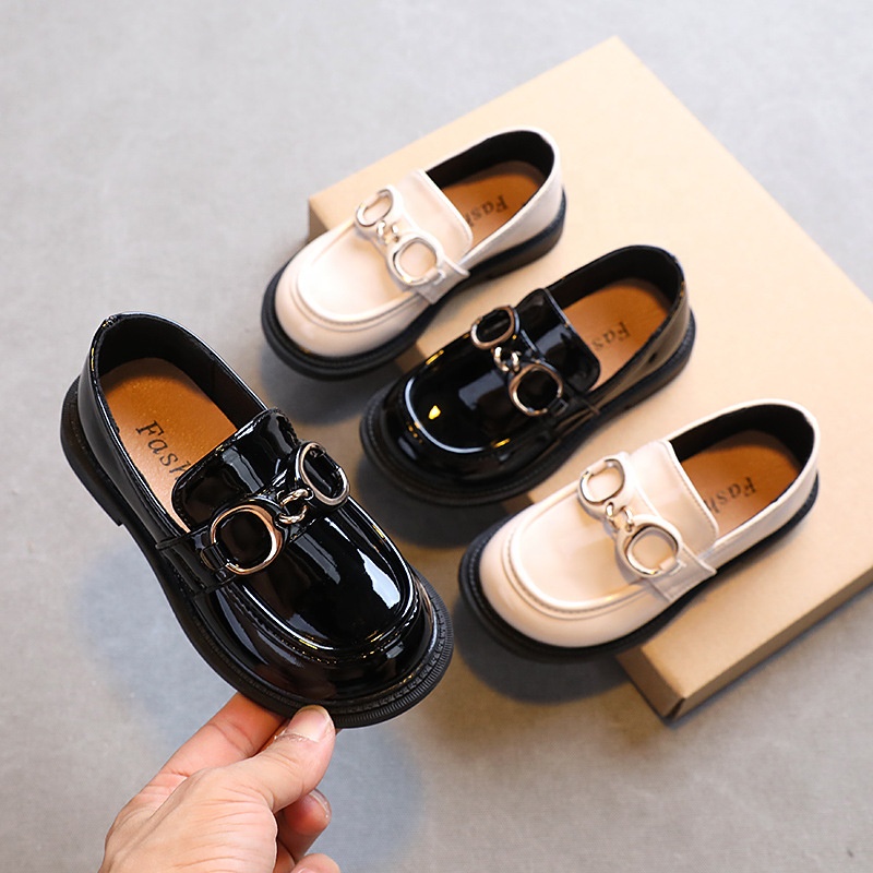 Kids baby girls School Dance Leather Shoes Kids Girls Toddler Children Shoes 2021 Dress Black White Wedding shoes