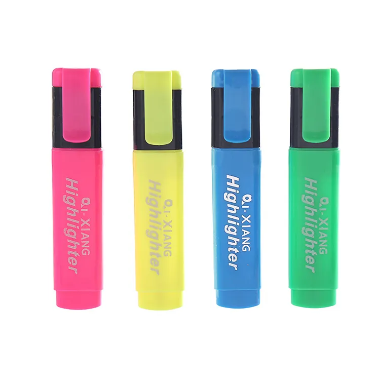 Highlighter Pen JXH0098 High Quality Fluorescent Colorful Highlighter Pen Multi-Color Oblique Tip Paint Highlighter Marker Pen Set