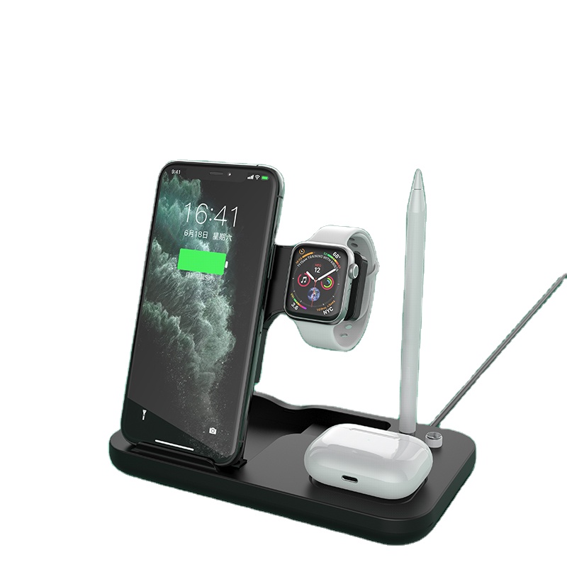4in1 Wireless Charger for Iphone 12 15W Fast Charging for iwatch for Apple Direct Pen for airpods pro Portable Folding Charger