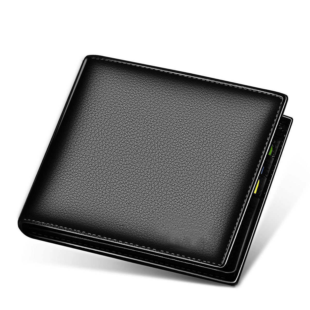 Top grain genuine Leather Wallet for Men RFID blocking Smart Wallet Leather Purse Card Holder Wallet