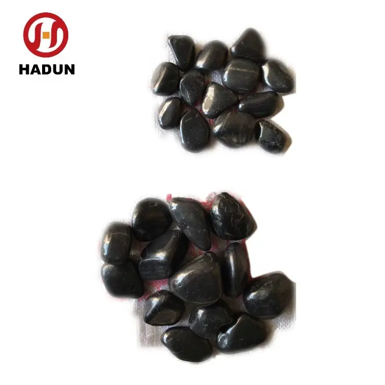 Cheap price High Polished Black Pebbles Stone For Garden Decoration