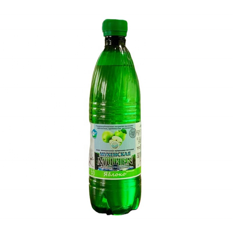 0,5 L Muhenskaya PRO Зеленое яблоко минеральную природу сверкающие ароматизированную воду предназначен для использования в медицинских-профилактические питьевой воды