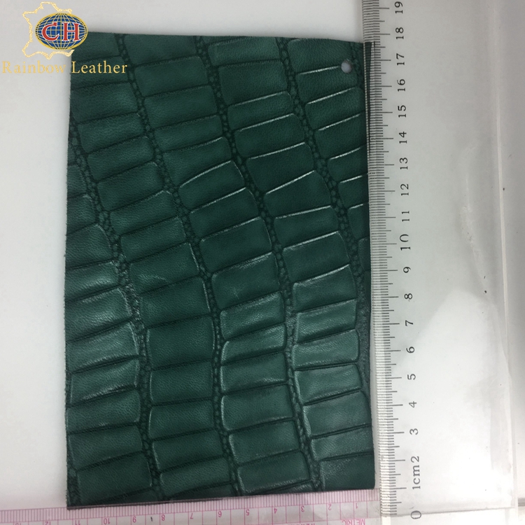 CHCBLL0403-1 хорошее качество двойной цвет тиснением с узором «крокодиловая кожа» овечья кожа для обуви