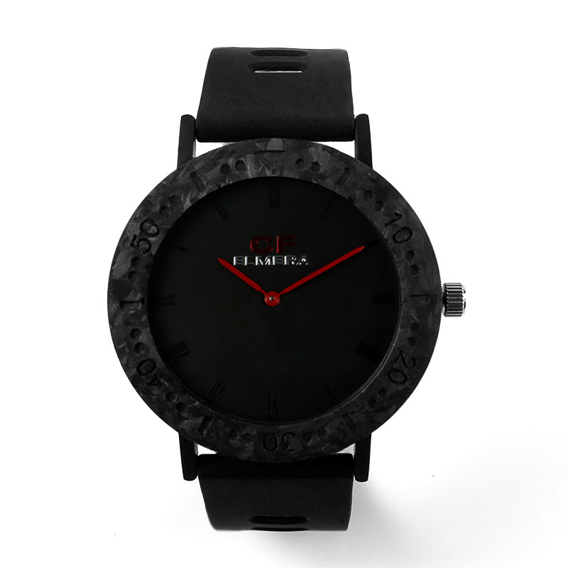 Watch Business Luxury Carbon Fiber Case Watches With Leather Strap Movement
