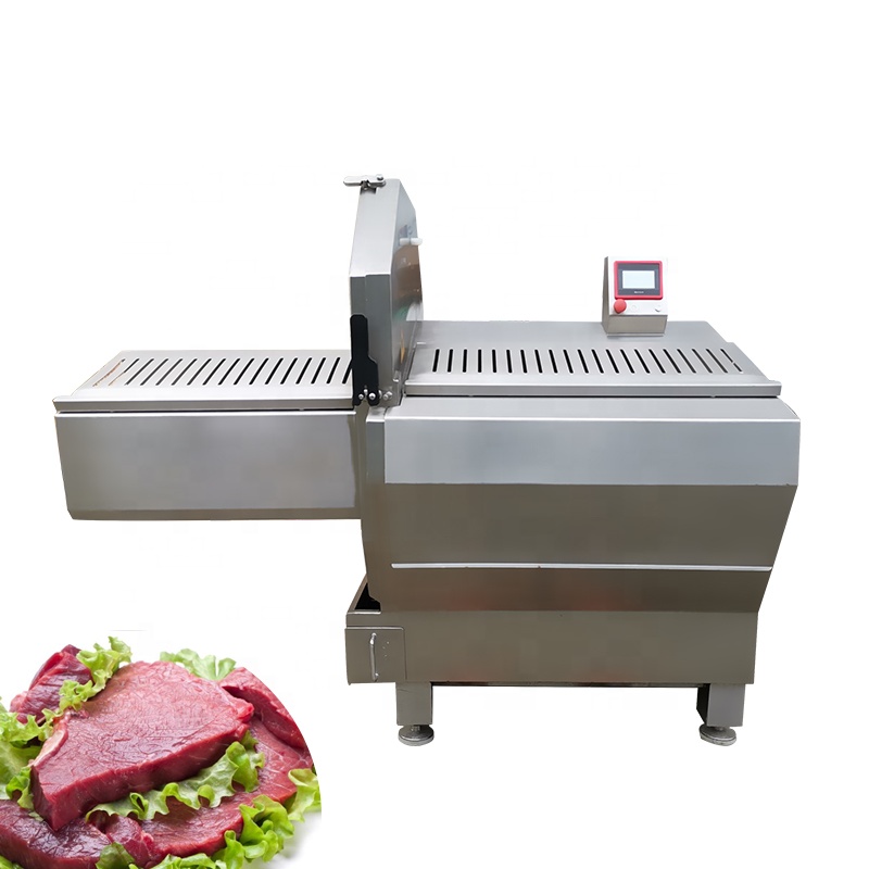 Automatic frozen meat slice slicer mutton beef roll cutter machine bacon slicing sausage cutting  machine