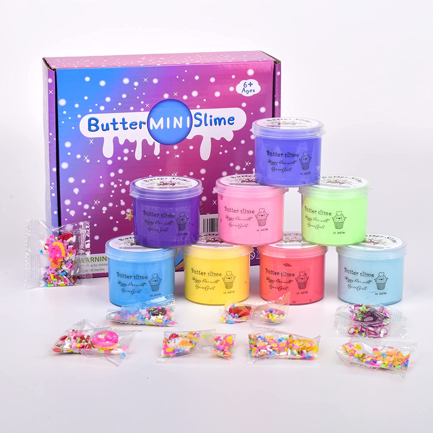 6 шт набор из 12 масло пушистый Slime набор еды Cotton Candy облако Slime с Slime подвески