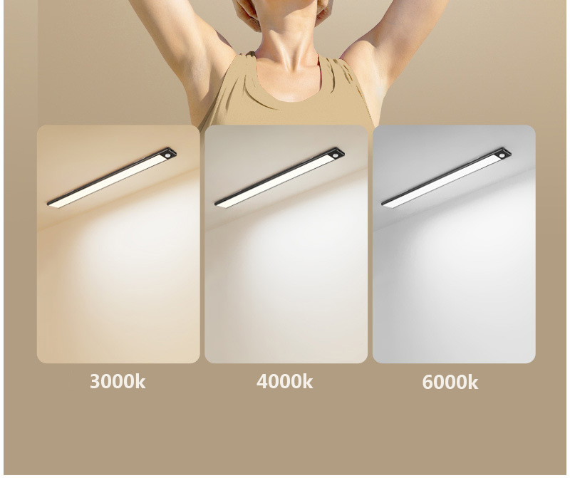 HSONG сенсор беспроводной USB Перезаряжаемый 20 30 40 50 см ночник для кухонного шкафа шкаф лампа