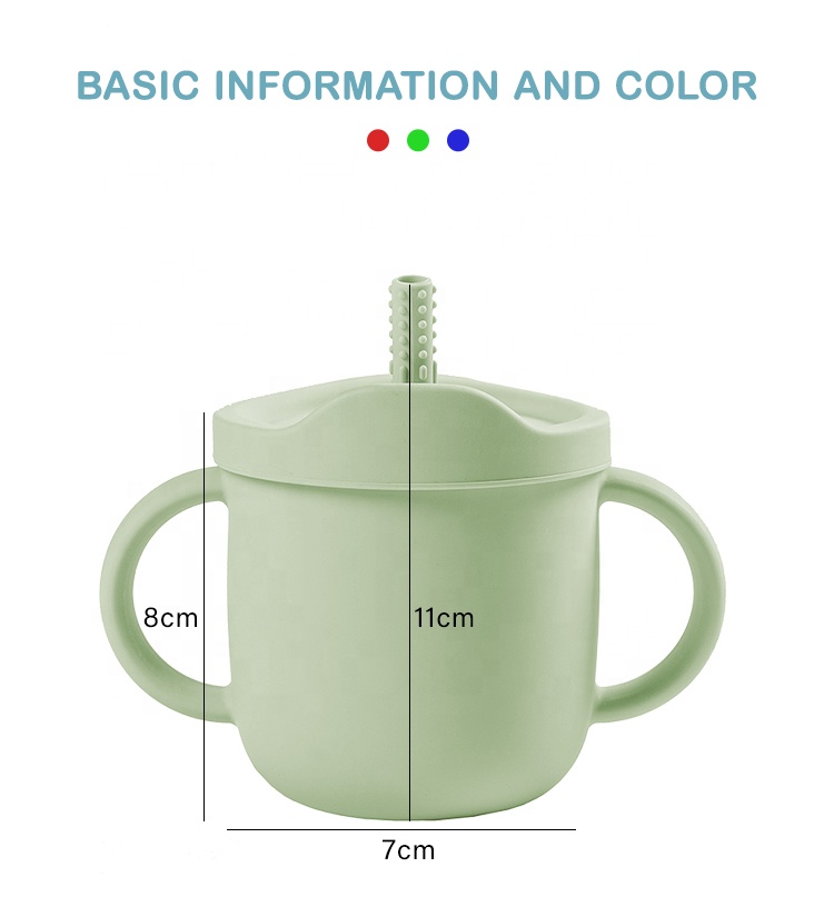 Amazon's popular two-in-one water snack cup  baby toddler cup and handle silicon cup with straw for chirdrens