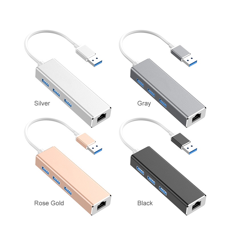 В наличии высокоскоростной горячая распродажа 1 в 4 порта Usb 2,0 3,0 RJ45 концентратор для Usb клавиатуры мыши расширения док-станции адаптер концентратор