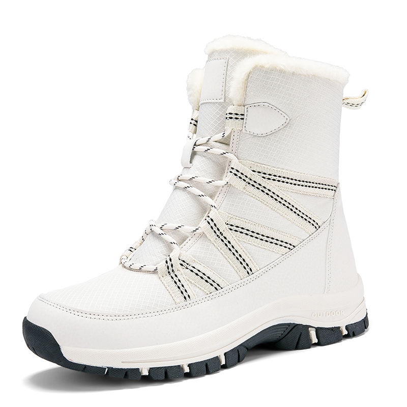 High quality plus size women's snow boots for outdoor warmth anti slip sports shoes waterproof anti slip women's cotton shoes