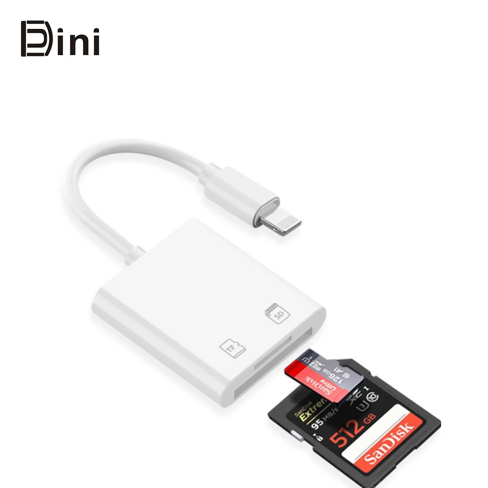 Для камеры iPhone ios карта памяти SD + TF карта памяти для lightning кардридера 2 ni 1type c конвертер адаптер для мобильного телефона