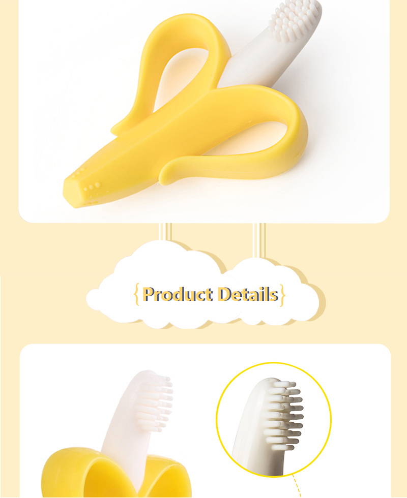 Guaranteed Stylish Portable Safe Training Toothbrush Non-toxic Silicone Baby Toothbrush
