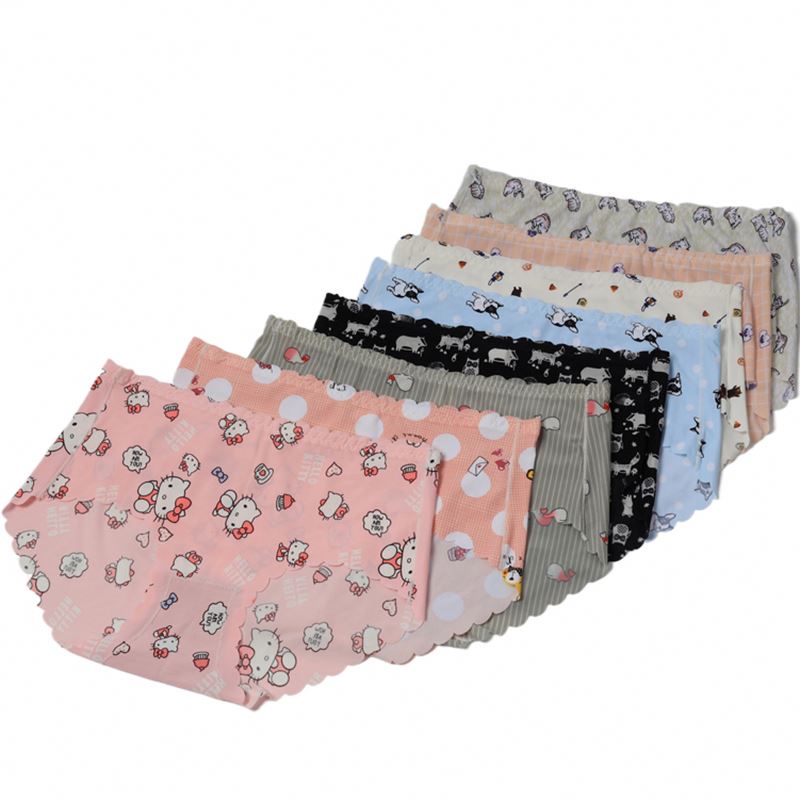 Lady Ice Silk Traceless Physiological Underpants Briefs Menstrual Period Panties Underwear