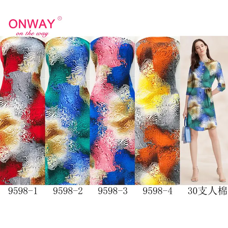 Latest design good price fashion soft custom rayon printed woven fabric