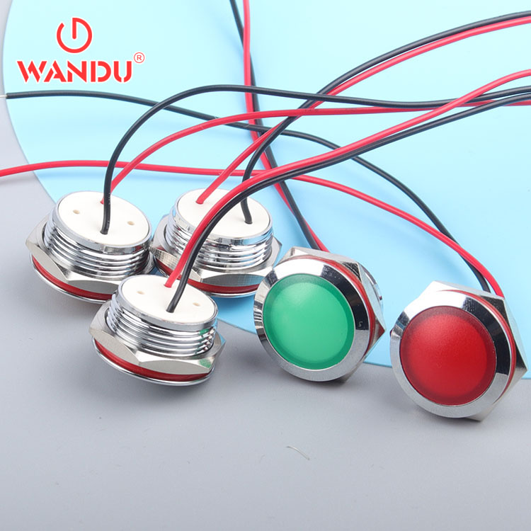 Сигнальная лампа серии WD19L, Пилотная лампа, индикатор 19 мм, индикатор металлической лампы 3V5V6V9V12V24V36V48V110V220V