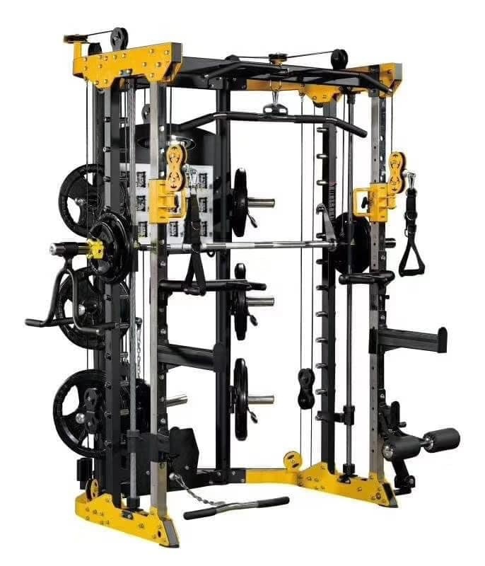 Best price factory commercial and home use gym equipment home gym sale online multi functional trainer smith machine