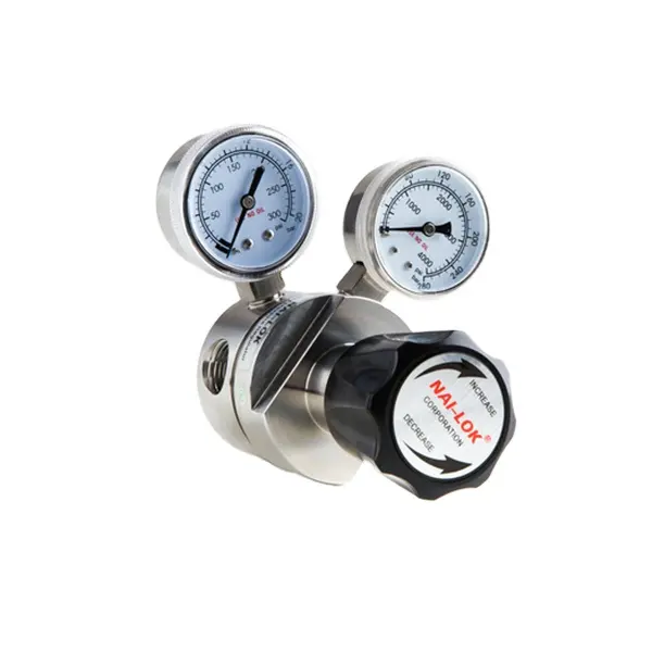 High flow precision pressure regulator for lab cylinder pipeline