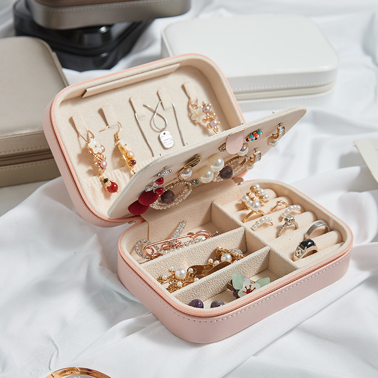 Velvet Leather Box Organizer Jewelery Storage Box