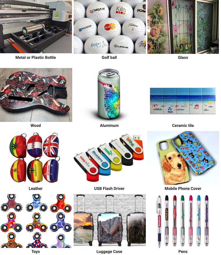 High Quality A1 three head CMYK White Ink UV Led Flatbed Printer Plastic Carry Shopping Rice Bag Jute Bag Printing Machine