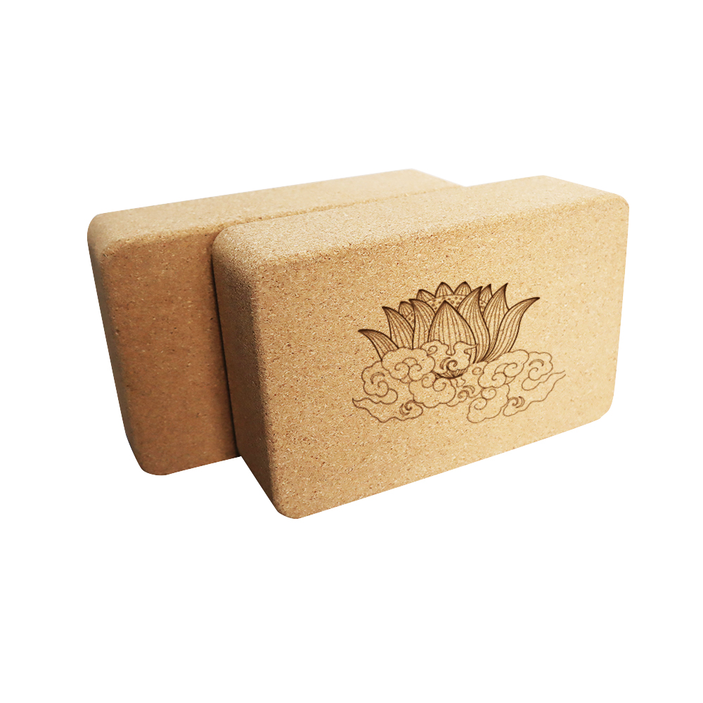 Customized wholesale Gymnastics Yoga Brick Block 760g Eco Custom Cork Yoga Blocks