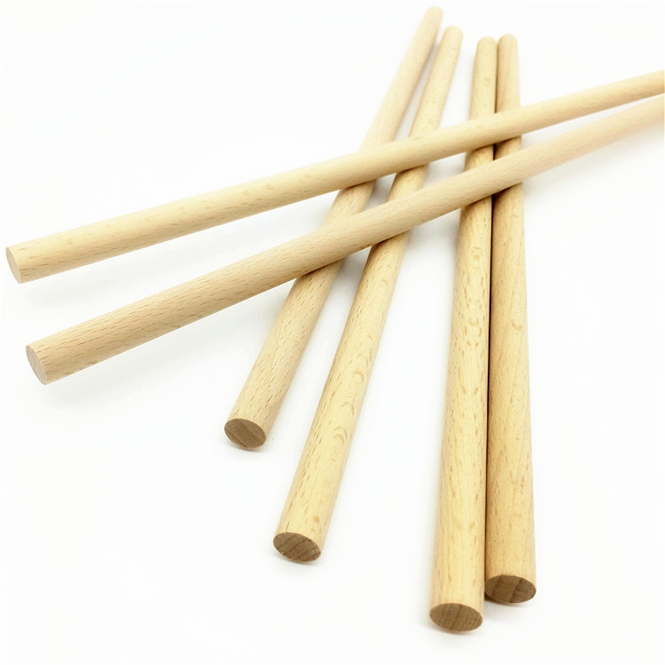 Wholesale electric wood pole for teepee imprignation plant DIY model long indoor flag pole base wooden curtain pole head wood