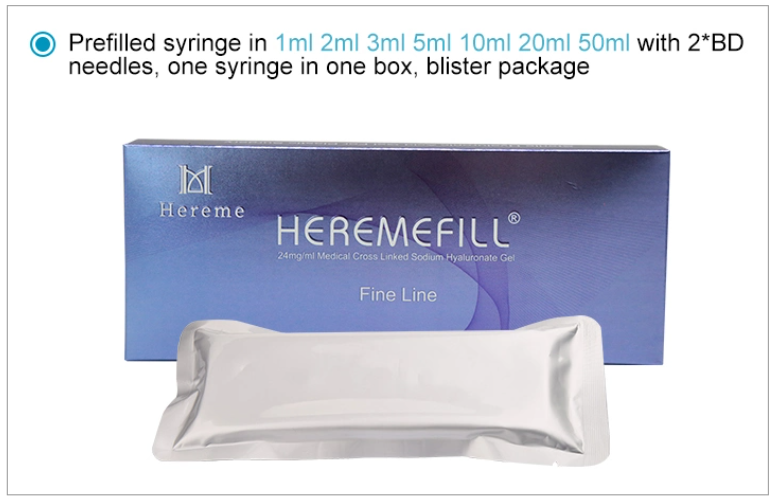Heremefill  Injecting cross-linked gel hyaluronic acid skin filling facial filler facial wrinkles