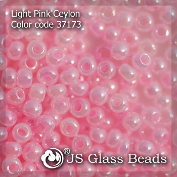 High Quality Fashion JS Glass Seed Beads - R003# Rainbow Dyed Innocent Pink Transparent Rocailles Beads For Garment & Jewelry