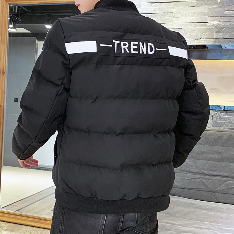 New style stand-up collar cotton-padded jacket men's baseball collar autumn and winter down jacket