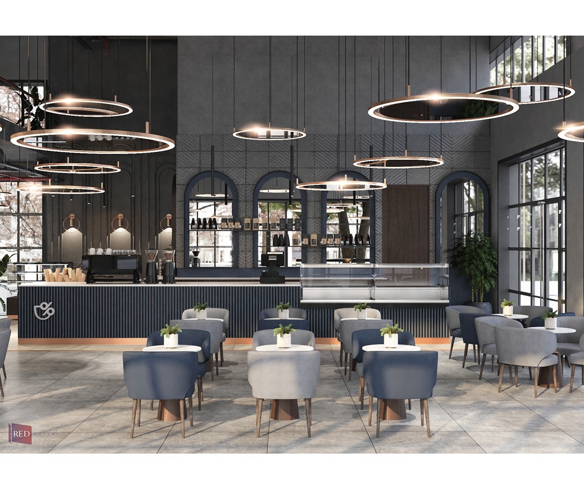 Modern Coffee Lounge Interior Design Cafe Shop Decoration Coffee Shop Furnitures Maker