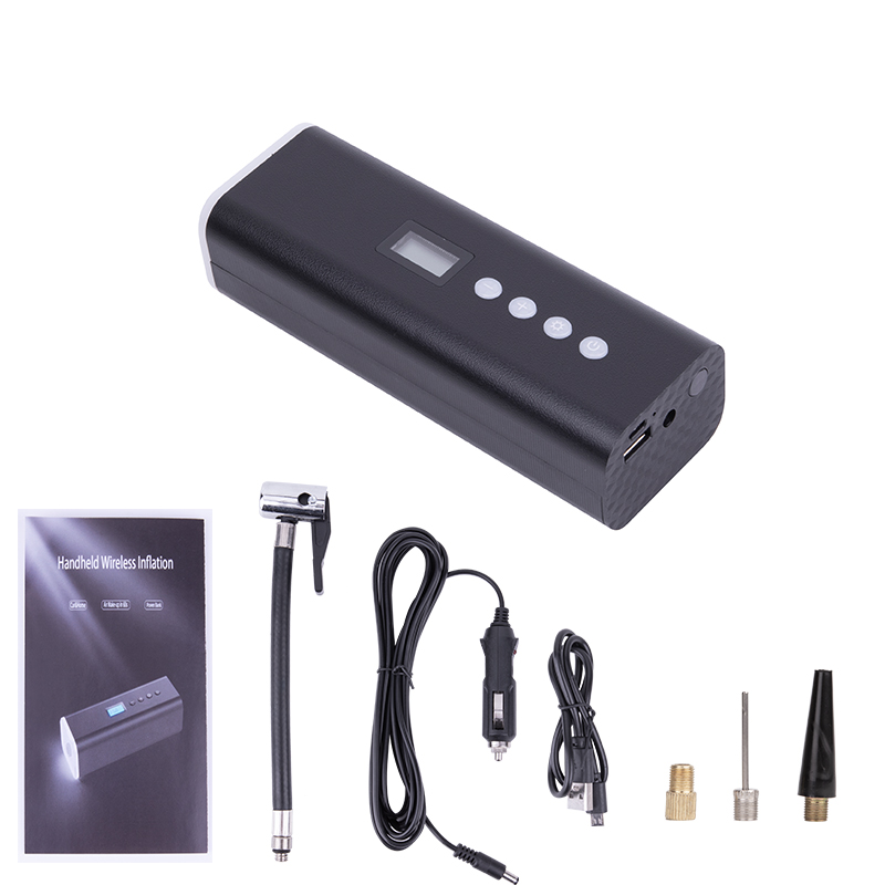 Микро-USB 12 в ручной беспроводной портативный автомобильный воздушный насос для шин насос для колес с аварийным освещением