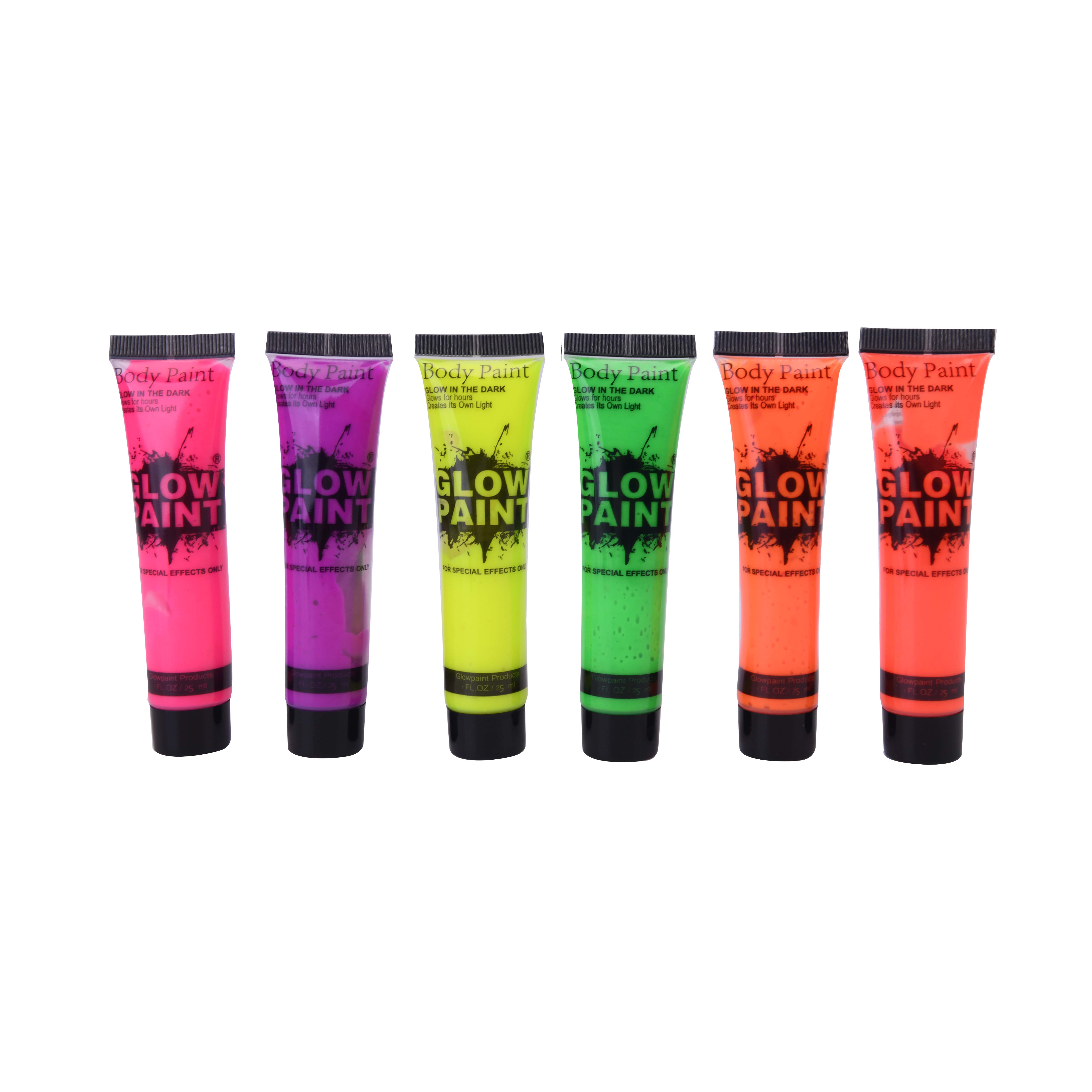 Body Glow Paint Washable Blacklight Bright 10ml Neon/UV/Fluorescent Face Paint