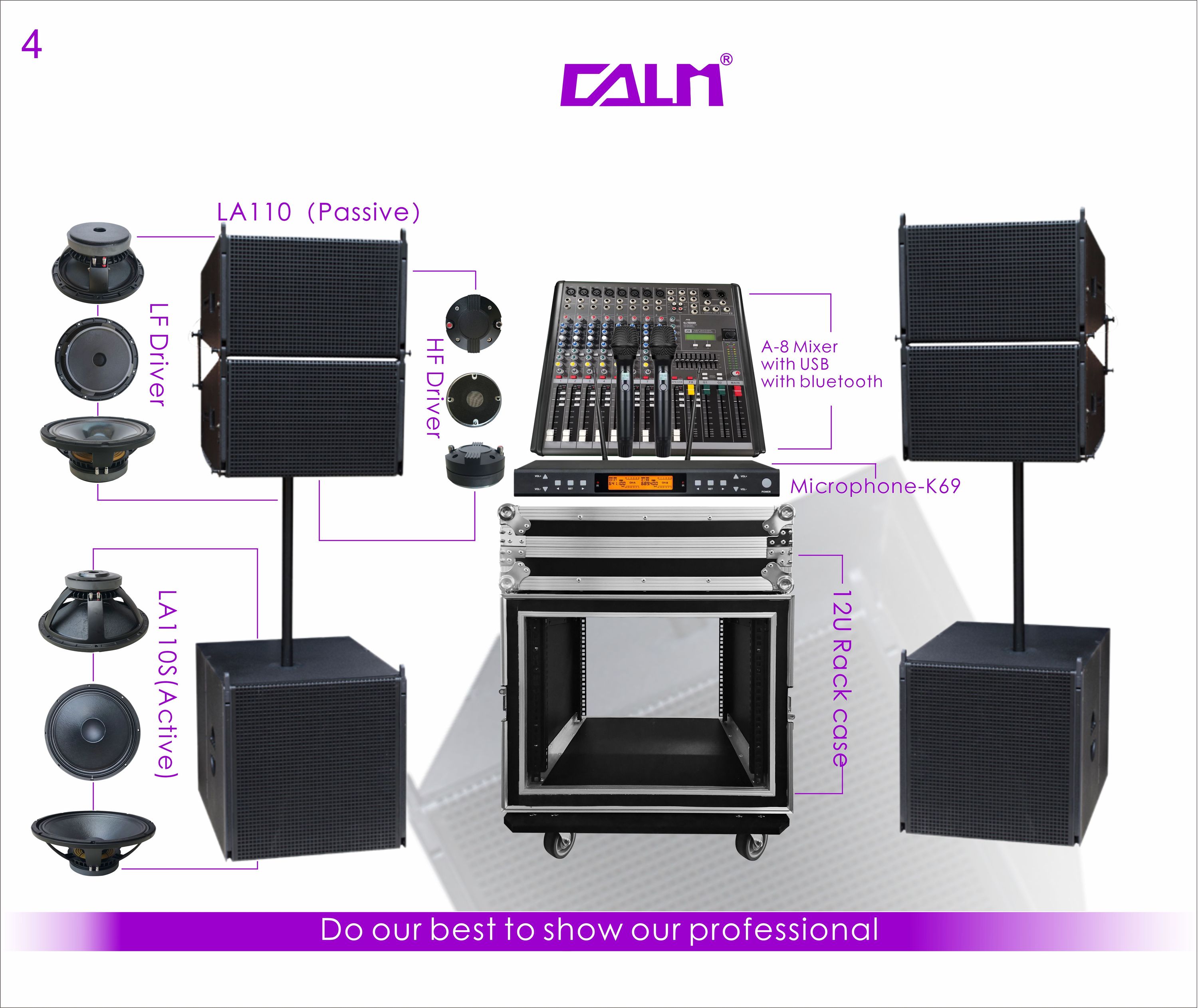 professional all set Fully configured dual 15 inch sound equipment set4