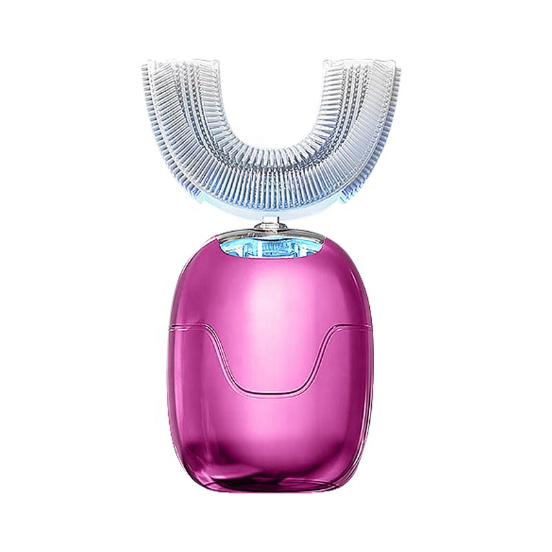 New 360 degree U Shape Automatic Toothbrush Ultrasonic Brush Adult Blue Light Teeth Whitening Kit Gum Massage Oral Teeth Care