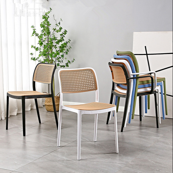 high quality nordic stackable hole back Polypropylene plastic dining chair restaurant PP chair