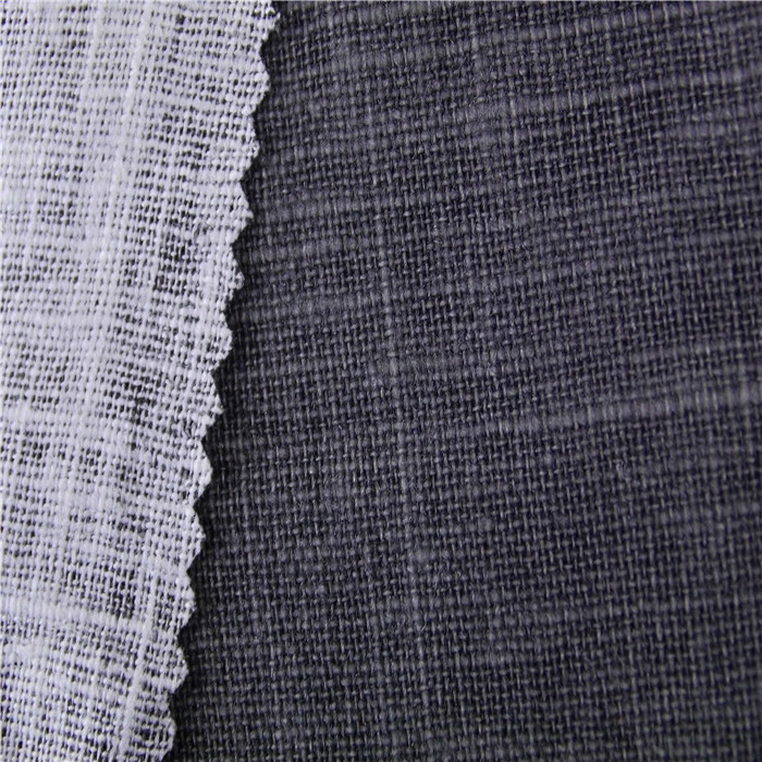 Ткань Chambray, 55% хлопок, 45% лен, тканая ткань, окрашенная хлопчатобумажная льняная ткань для брюк
