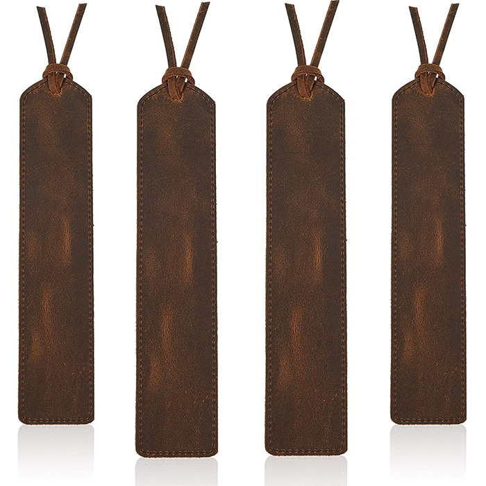 Classic Stitched Bookmark Leather Page Markers For Men Women Kids Bookworms Writers Relatives