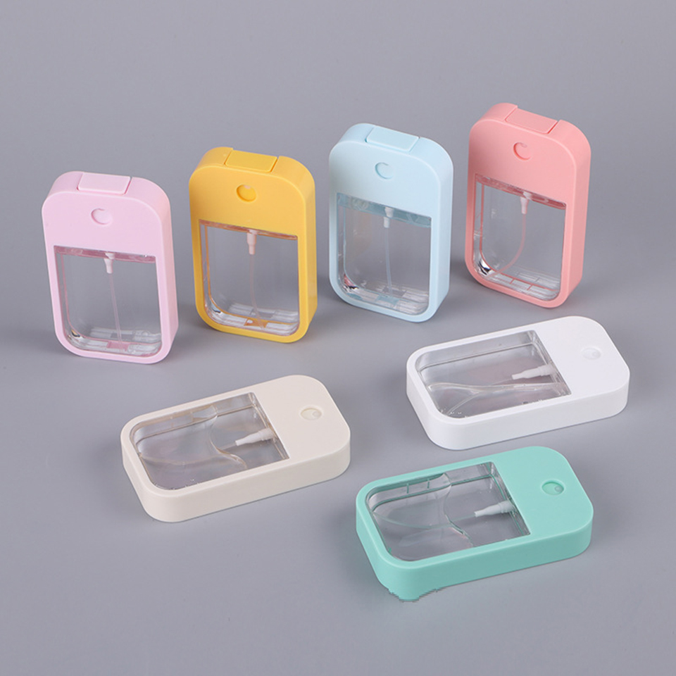 Custom Plastic Credit Card Shape Spray Bottles 30ml 50ml Pocket Size Perfume Hand Sanitizer Mist Containers with Keychain