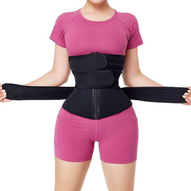 RH2107 Three Belt with Zipper Colombian Shaper Corset Body Shaper Neoprene Slim Women' Latex Waist Trainer