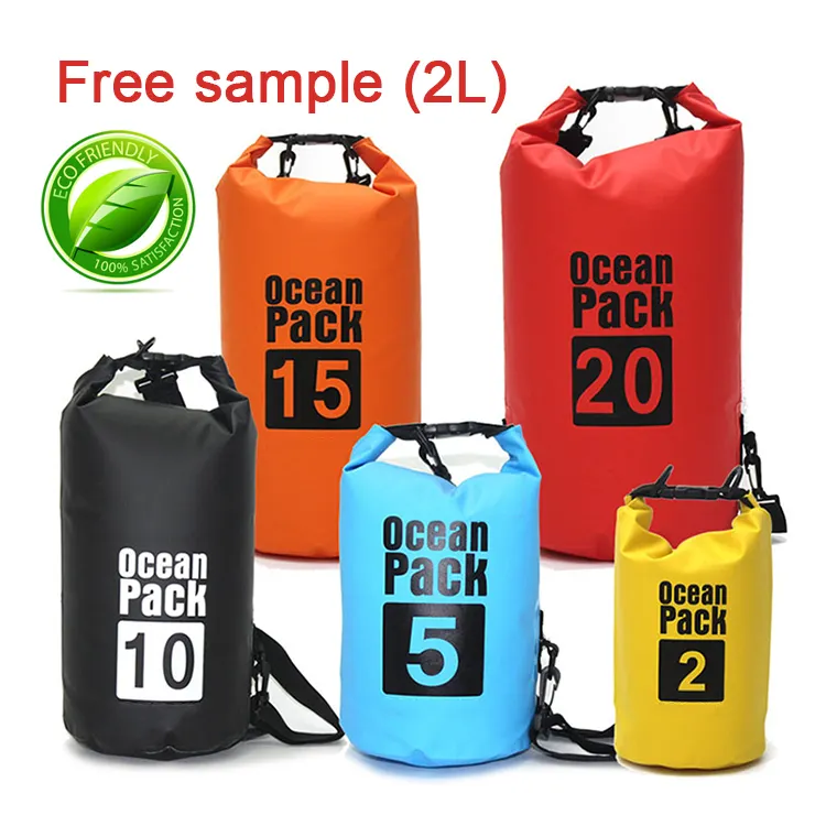 Waterproof Dry Bag 2L 10L 15L 20L 30L Custom PVC Sack Rafting Camping Hiking Backpack Kayak Ocean Pack Sport Beach Gear Dry Bag