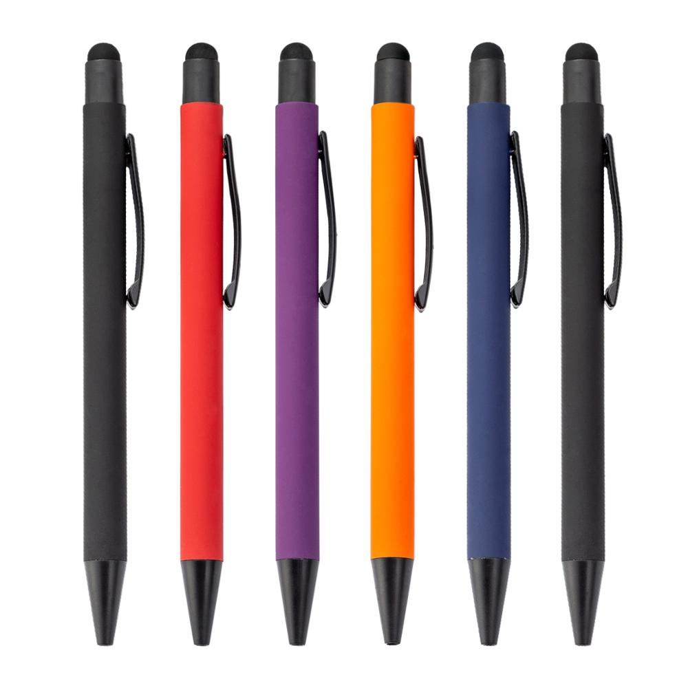 2021 Hot Sales Cheap Thin Metal Pen Free Sample Promotion Stylus Screen Ball pen With Custom logo