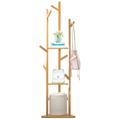 Multifunctional Bamboo Coat Rack Bedroom Coat Rack Simple Bamboo Floor Hanger