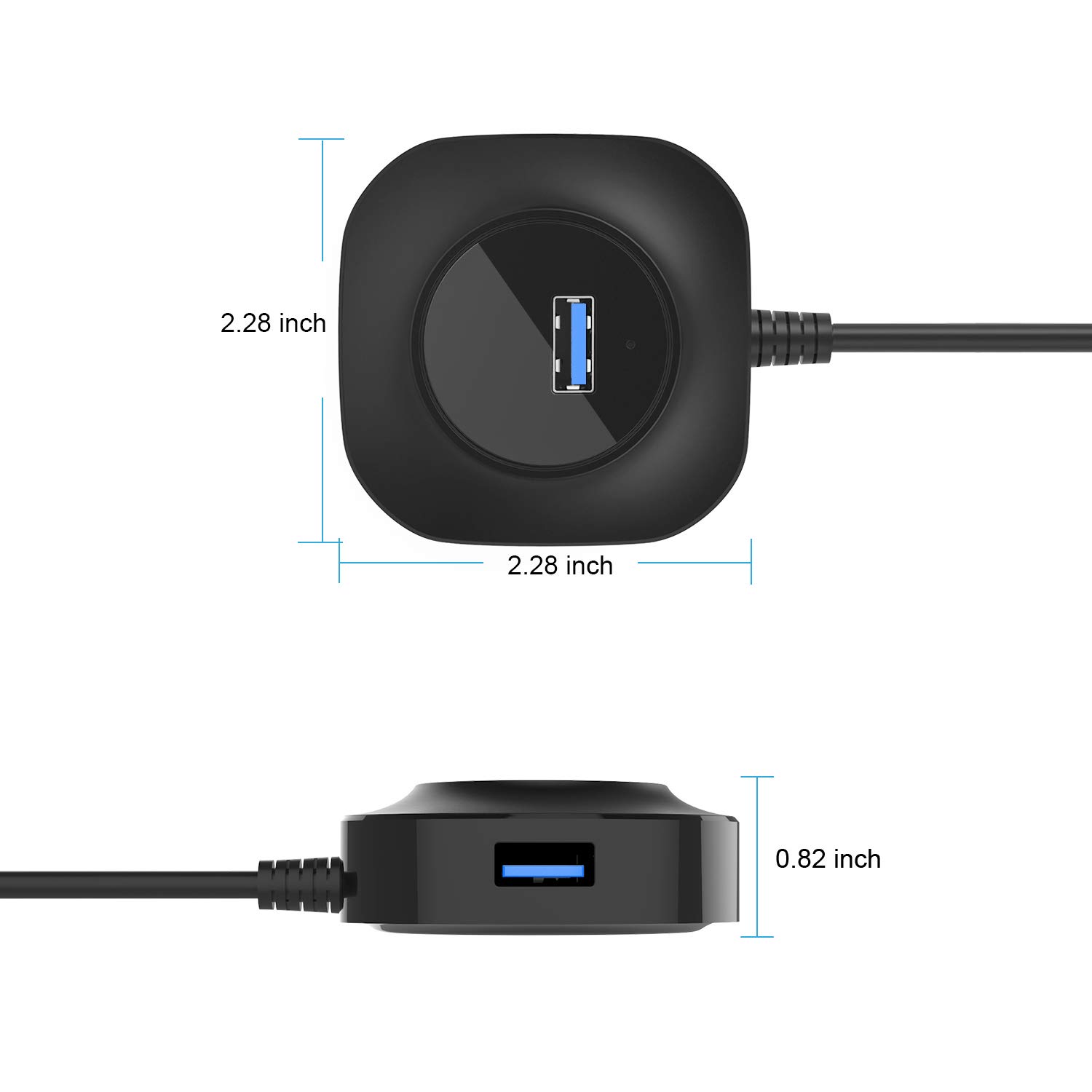 USB Hub 3.0 Hub Multi USB Splitter Adapter 4 Ports Speed Mini Multiple USB-Hub Expander For PC