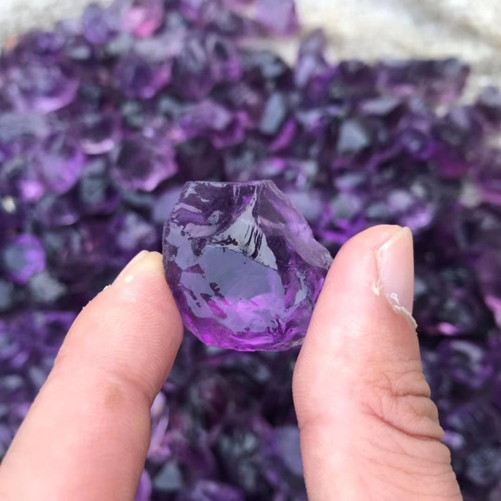 Natural Rough Stone Amethyst Unpolished Crystal Quartz Tumbled Stone