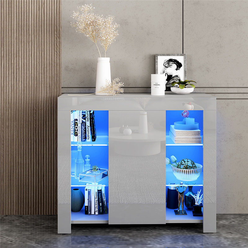 High Quality Luxury White Storage Cabinet Living Room Side Cabinet Console Table With 6 Drawer