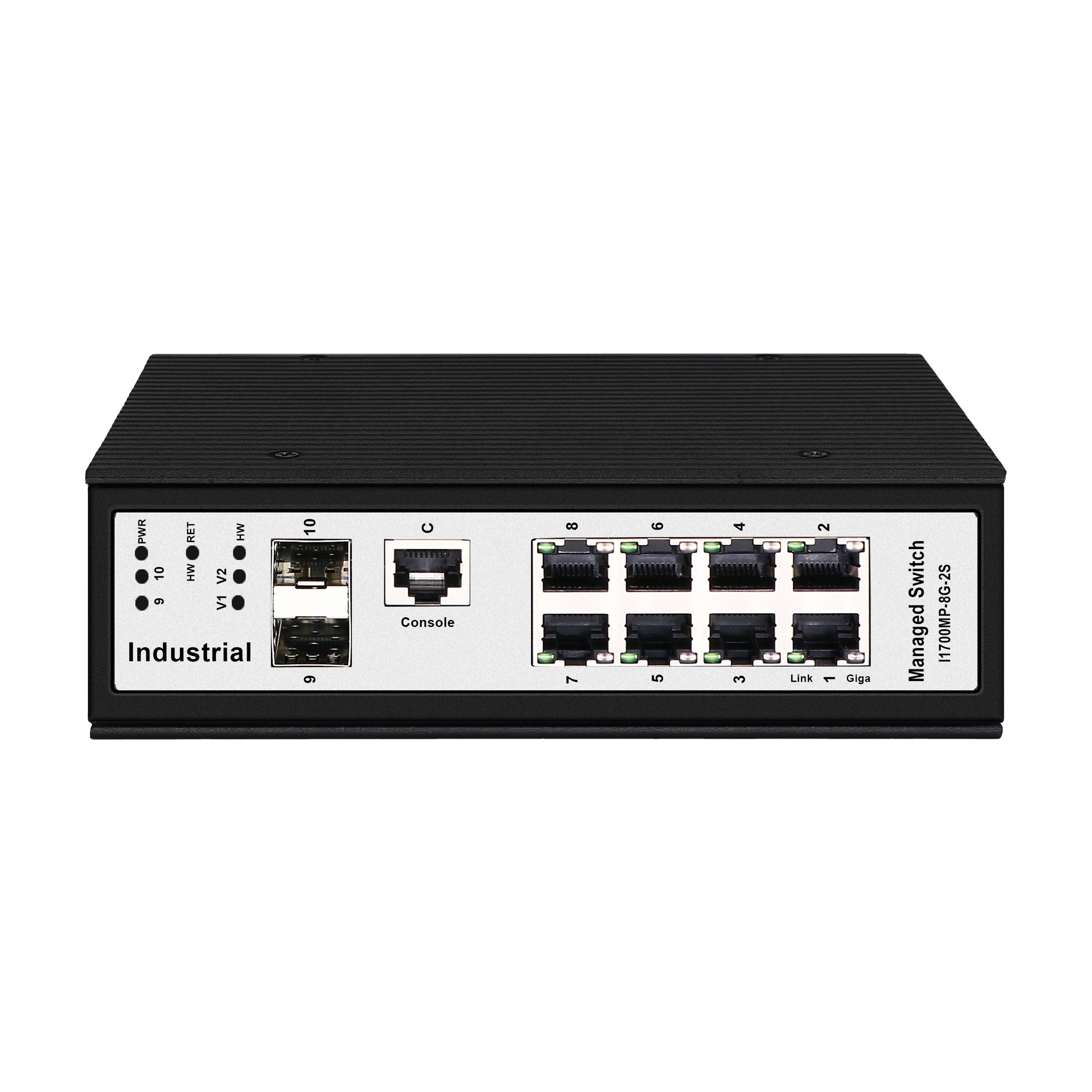 10 портов гигабитный промышленный Ethernet коммутатор 10/100/1000 8 портов 1000mpbs POE коммутатор с 2 портами SFP сетевой коммутатор